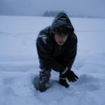 Photo of ThxSoMch in the snow, he is crouching